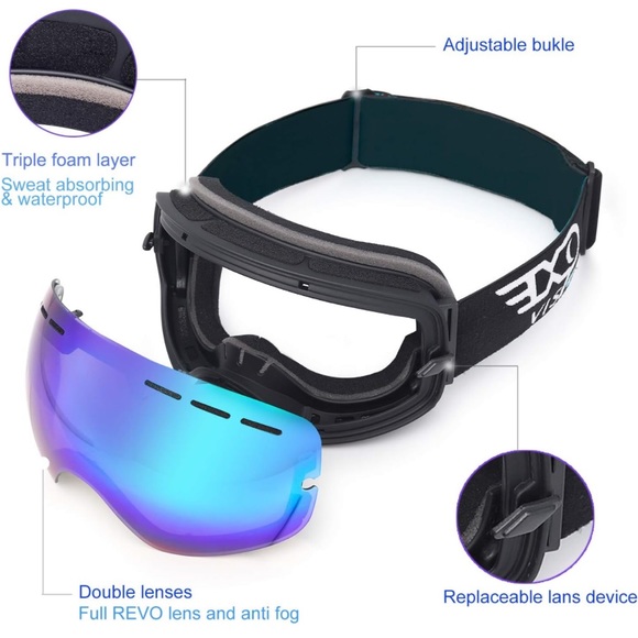 Anti-fog Snowboard Ski Goggles Women - Picture 3 of 7